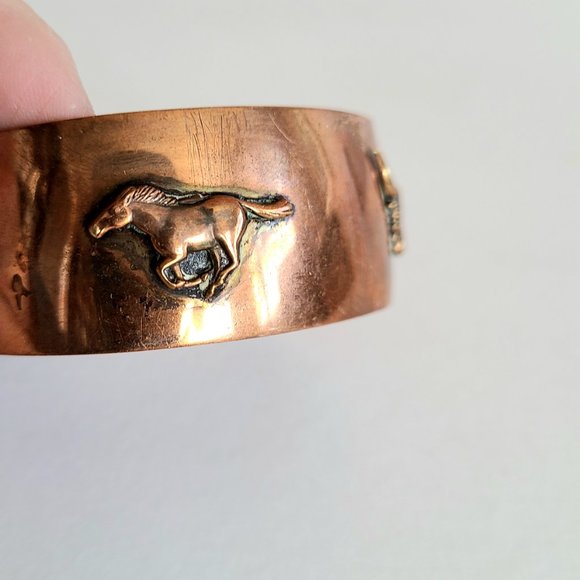 Copper western style chunky bangle/bracelet. - Picture 3 of 6